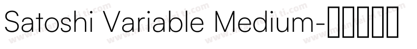 Satoshi Variable Medium字体转换